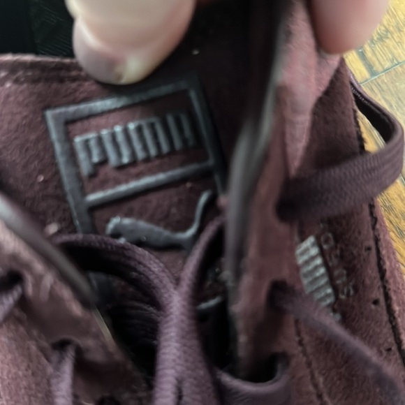 Puma Suede sneakers Classic Suede Embossed reptile detail plum purple unisex 6.5 - Picture 10 of 13